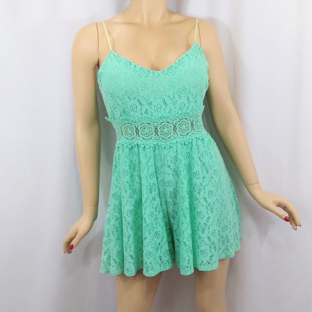 3/$15 Altar'd State mint lace romper